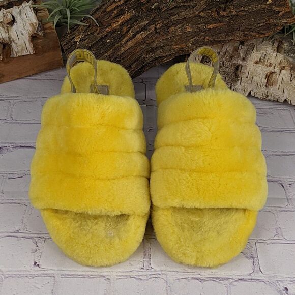 UGG Fluff Yeah Slides - Yellow - Picture 2 of 9